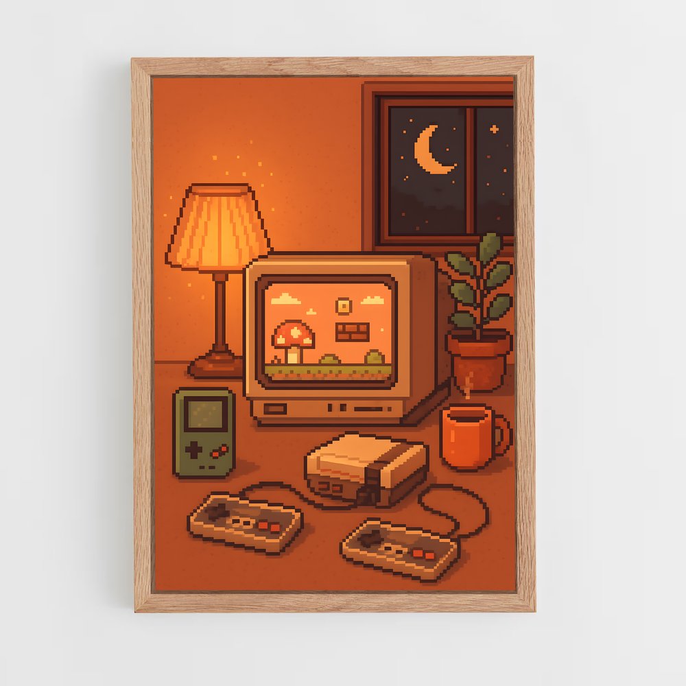 Poster Pixel Oasis – affiche Consoles (vue 4)